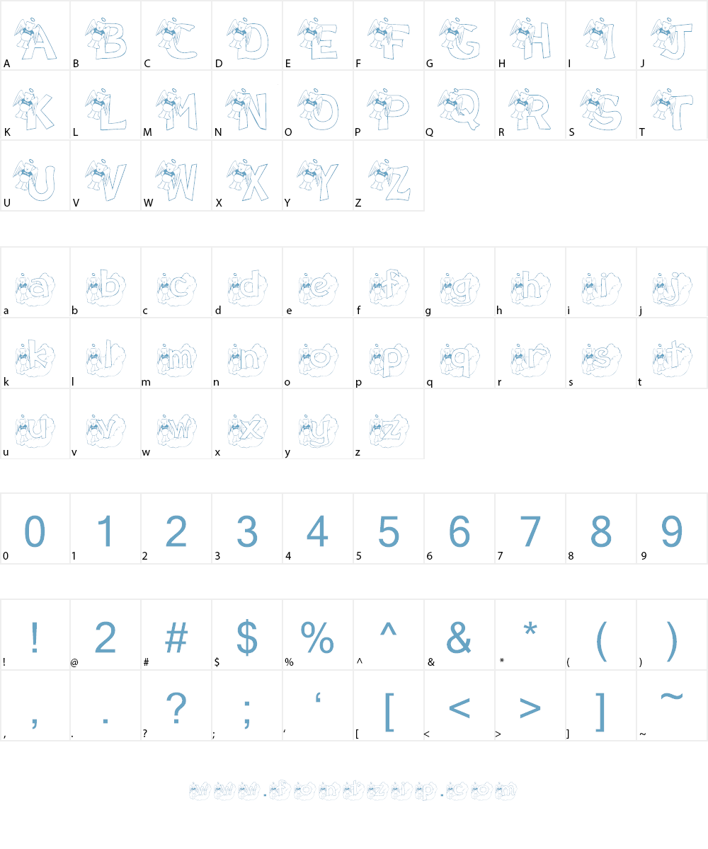 KG ANGELBEAR Font Character